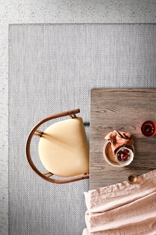 Fresco Antrasit Ekru İskandinav Jüt Yıkanabilir Halı Kilim Balkon Antrasit - Ekru