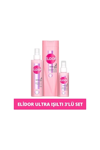 Elidor Ultra Işıltı Yoğun Parlaklık Saç Bakım Seti 3'lü