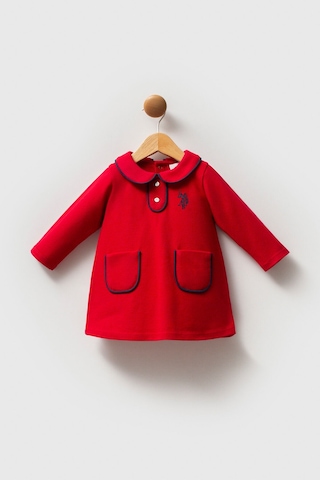 U.S. Polo Assn. Kız Bebek Kırmızı Elbise Kırmızı