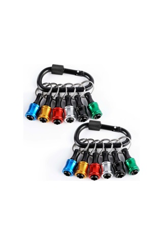 Youmex 1/4 İnç Altıgen Şaftlı Alüminyum Vidalı Uç Tutucu - 6 Renk Seçenekli Taşınabilir Anahtarlık Adaptörü