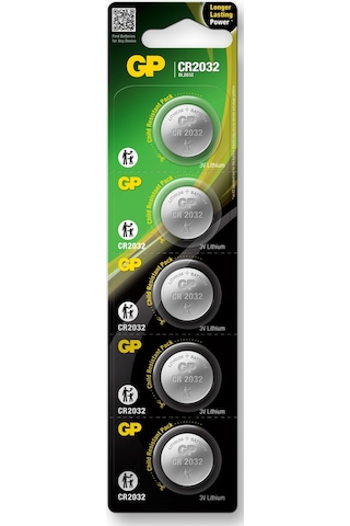 GP CR2032-E8 3V Lityum Düğme Pil 10'lu Paket