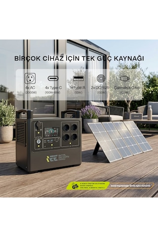 Initial Entropy Energy 1920wh Taşınabilir Güç Kaynağı %99.99 Mppt Bms Çoklu Koruma Kablo