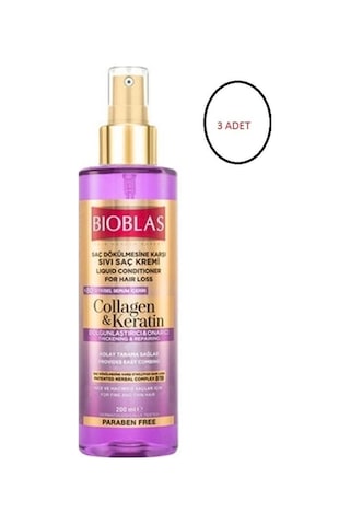 200 Ml Kolajen+keratin Sıvı Saç Kremi X 3 Adet