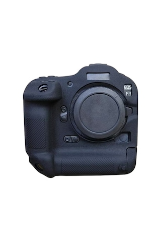 Sones Canon Eos R3 Yumuşak Silikon Koruyucu Kılıf Uyumlu Siyah