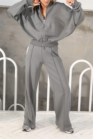 Neşeli Butik Kadın Penye 3 İplik Şardonlu Kumaş Eşofman Takımı Gts022 - Antrasit Antrasit