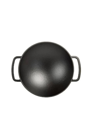 Sürel Wok Tava 35 Cm Koyu Mavi Demir Döküm Renkli