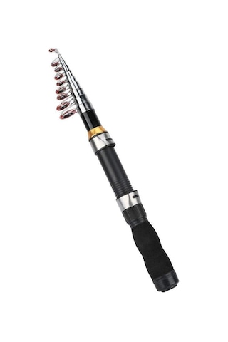 Mufunye Teleskopik Olta Kamışı Direk Taşınabilir Küçük Kısa Deniz Kamışı Mini Deniz Balıkçılığı Aletleri Seyahat İçin Teleskopik Olta Kamışı Deniz Suyu Tatlı Su Levrek Alabalık Balıkçılığı