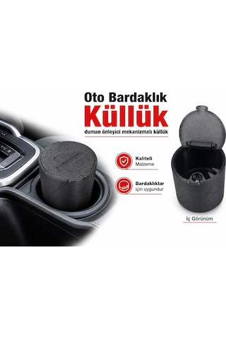 Oto Küllük , Bardaklıkta Kullanılan Küllük , 7cm Boy , Koku Önleyici Araba Küllüğü