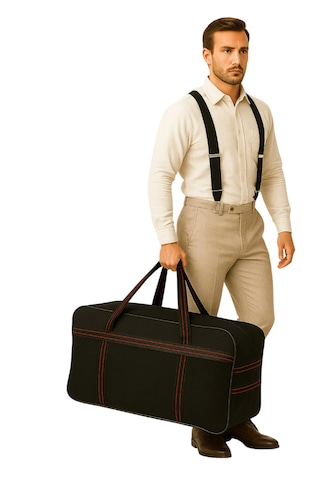 Hurç Çantası Battal Boy Seyahat Tekerlekli Siyah