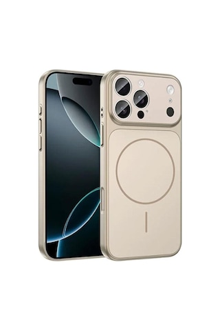 İphone 15 Pro Max Uyumlu Ag Glass Koruyucu Kılıf İphone 17 Pro Max Görünümlü Gold