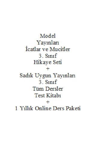 3. Sınıf Hikaye Kitabı Seti Model Yayınları İcatlar ve Mucitler Yeni + Sadık Uygun Yayın Tüm Dersler Test Kaynak Kitaplar 41111322