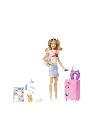 Barbie Seyahatte Bebeği Ve Aksesuarları (HJY18)