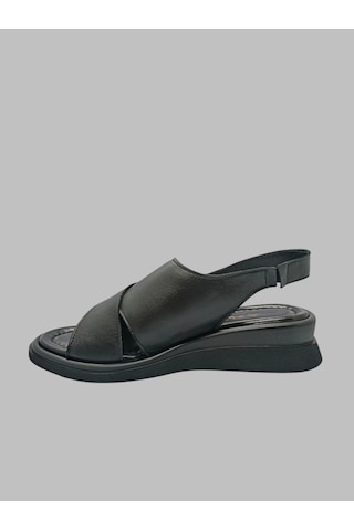 Albini A-24y101301 Kadın Deri Sandalet Siyah