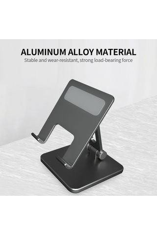 Didadodo Ayarlanabilir Açılı Alüminyum Stand - Kaymaz Silikonlu, Küçük Ebatlı