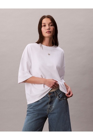 Calvin Klein Bayan T Shirt Lv047d204g Yaa Beyaz Beyaz