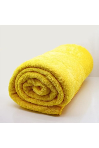 Mulberry Wellsoft Televizyon Battaniyesi Peluş Battaniye Çift Kişilik 220 230 Sarı Beyaz