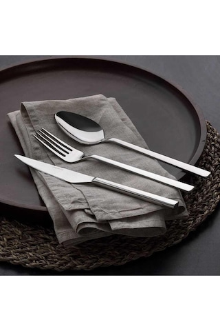 Güral Porselen 84 Parca Catal Bıcak Takımı Gri