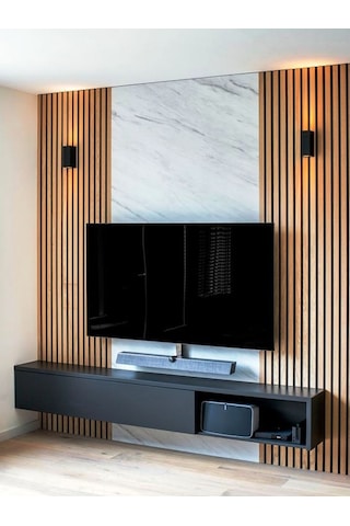 Winflex Eko Keçeli Akustik Ahşap Paneli Safir Meş 50x240cm .