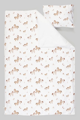 Organik Tek Kişilik Nevresim Takımı 160x220 - Minik Tay Renkli