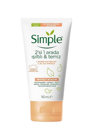 Simple Protect & Glow 2'si 1 Arada Işıltılı & Temiz 150 ML Simple Protect & Glow 2'si 1 Arada Işıltılı & Temiz 150 ML