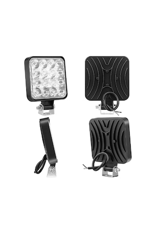 16 Led 12-24 Volt Beyaz Spot Far Oto Çalışma Lambası Atv Kamyon Tır Traktör Offroad