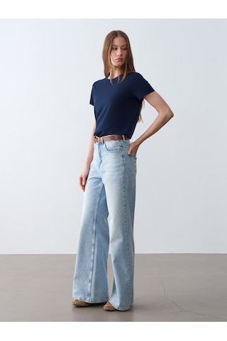 Dilvin 32852 Basic T-shirt-k.lacivert