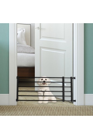 Homyl Geri Çekilebilir Köpek Kapısı Siyah-yükseklik-36cm-s