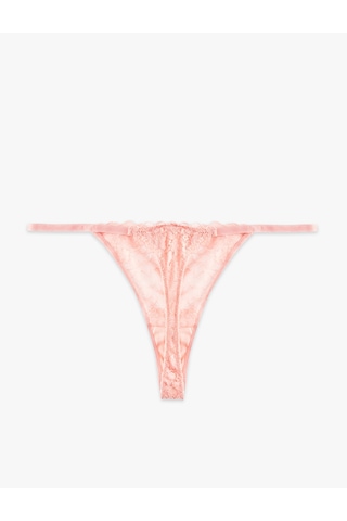 Koton Dantel Detaylı String Külot Pembe 6slk30147mk Gül