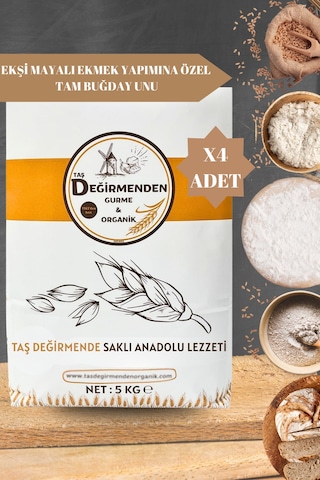 Ekşi Mayalı Ekmek Yapımına Özel Tam Buğday Unu - 20 Kilo