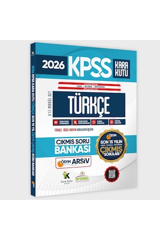 2026 Fullkpss Lisans-önlisans-ortaöğretim Türkçenin Kara Kutusu ÖSYM Çıkmış Soru Bankası Son 15 Yıl