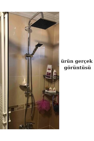 Faumix Ckt01 Krom Yağmurlama Tepe Duş Seti Krom