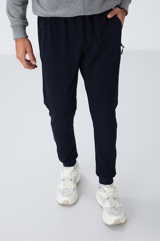 Tommy Life Lacivert Fermuar Cepli Standart Kalıp Jogger Erkek Eşofman Alt - 84651 Lacivert