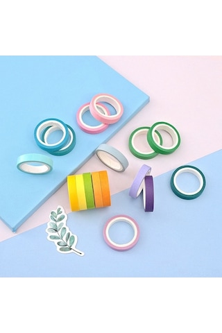 Prestigegoods 40 Renkli Dayanıklı Ofis Bantı - Kolay Kullanım, Uzun Ömürlü, Yapışkanlı