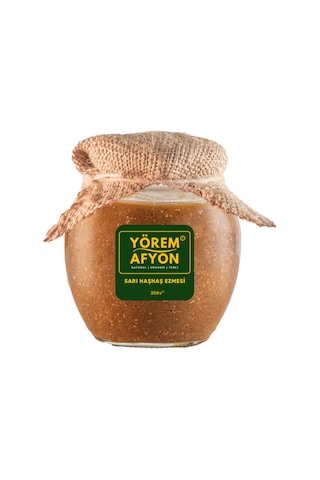 Yörem Afyon Meşhur Afyonkarahisar Taş Değirmende Öğütülmüş Cam Sarı Haşhaş Ezmesi 350gr.