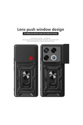 Apsuwa İnfinix Gt 20 Pro Kılıf Pars Yüzüklü Standlı Darbe Korumalı Lacivert