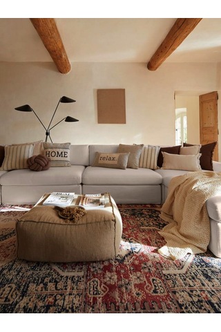 Mode Siesta Pro Kuş Tüyü Orta Modül 11 Kahverengi Keten Kumaş Kahverengi