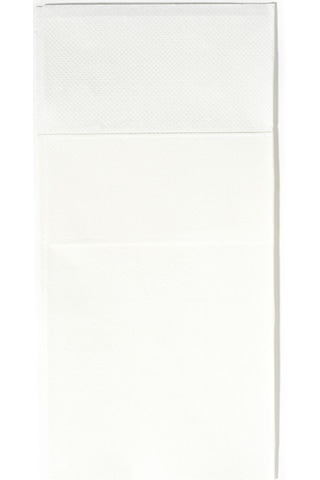 Çift Kat Beyaz Cepli Peçete 1/8 40x40 Cm Açık Hali 50 Adet