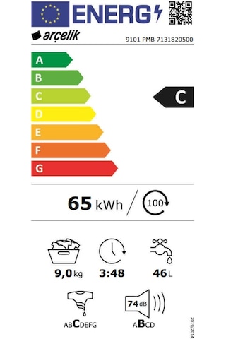 Arçelik 9101 PMB 1000 Devir 9 KG Çamaşır Makinesi
