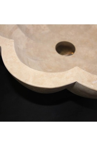 Traverten Papatya Özel Tasarım Lavabo