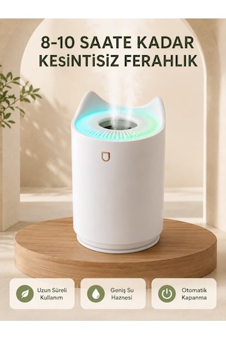 Mey İthalat Ultrasonik Hava Nemlendirme Cihazı 7 Renk Led Aromaterapi Difüzör