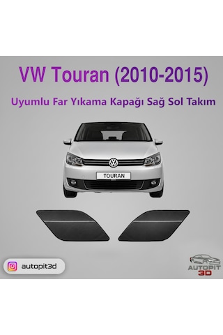 Vw Touran 2010-2015 Uyumlu Far Yıkama Kapağı Takımı Sağ + Sol