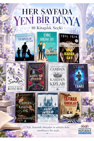 Kutubist 10 Kitap Seti Fantastik, Aşk, Gerilim Ve Gizem Seçkisi, Romantizm, Psikolojik Gerilim Ve Macera