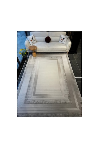 Merinos Vista Gri Renk %100 Akrilik Yumuşak Dokulu Salon Oturma Odası Halısı 79323-95