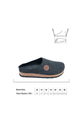 Gezer Kışlık Mantar Taban Ev Bahçe Rahat Taban Erkek Terlik Gt2kmm.16130.01.2d4.g19 Antrasit