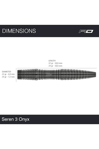 Red Dragon Seren 3 Onyx % 90 Tungsten Çelik Uçlu Dart Oku