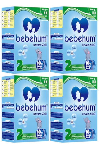 Bebehum 2 Bebek Sütü 800 G 4 Adet