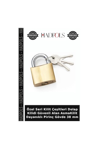 Özel Seri Kilit Çeşitleri Dolap Kilidi Güvenli Alan Asmakilit Dayanıklı Pirinç Gövde 38 Mm