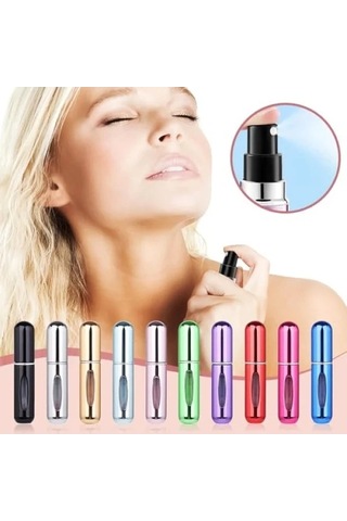 Doldurulabilir Metal Parfüm Şişesi, 5ml 0000 Parlak Vernik