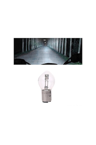 Maiyame 12v 35w Ba20d Tipi Motosiklet, Atv Ve Elektrikli Kaykay Işıklı Cam Far Ampülü 10a Akım, Beyaz Işık