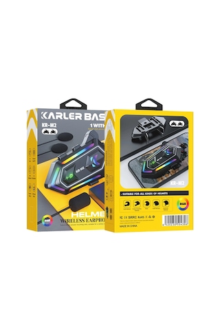 Krm2 Rgb Motosiklet Sürücüleri İçin Ipx6 Su Geçirmez Özellikli Kablosuz Bluetooth Kulaklık -